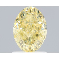 Diament o barwie fantazyjnej szlif owalny, 1.5ct, VS1, Fancy Yellow, GIA 5493259356