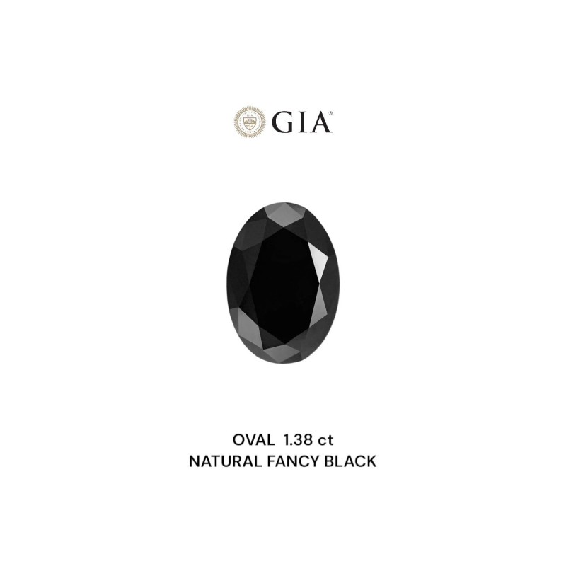 Diament o barwie fantazyjnej szlif owalny, 1.38ct, VVS2, Fancy Black, GIA 5231547369 Diament o barwie fantazyjnej szlif owalny, 1.38ct, VVS2, Fancy Black, GIA 5231547369