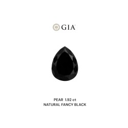 Diament o barwie fantazyjnej szlif gruszkowy, 1.92ct, VVS2, Fancy Black, GIA 1232546605