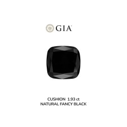 Diament o barwie fantazyjnej szlif poduszkowy brylantowy, 1.93ct, VVS2, Fancy Black, GIA 5231637774