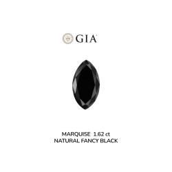 Diament o barwie fantazyjnej markiza, 1.62ct, VVS2, Fancy Black, GIA 2231637768