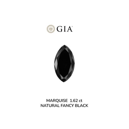 Diament o barwie fantazyjnej markiza, 1.62ct, VVS2, Fancy Black, GIA 2231637768