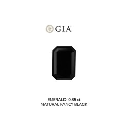 Diament o barwie fantazyjnej szlif szmaragdowy, 0.85ct, VVS2, Fancy Black, GIA 5232639323