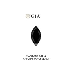 Diament o barwie fantazyjnej markiza, 0.9ct, VVS2, Fancy Black, GIA 6233639293