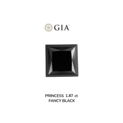 Diament o barwie fantazyjnej szlif princess, 1.87ct, VVS2, Fancy Black, GIA 6237637772
