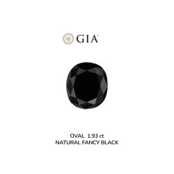 Diament o barwie fantazyjnej szlif owalny, 1.93ct, VVS2, Fancy Black, GIA 5232639286