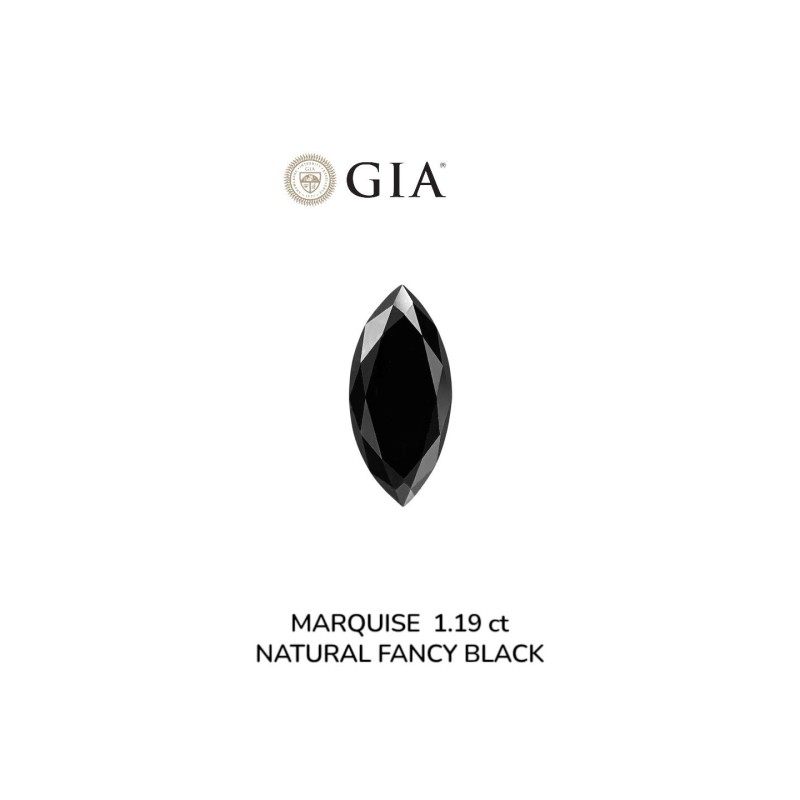 Diament o barwie fantazyjnej markiza, 1.19ct, VVS2, Fancy Black, GIA 1232639284 Diament o barwie fantazyjnej markiza, 1.19ct, VVS2, Fancy Black, GIA 1232639284