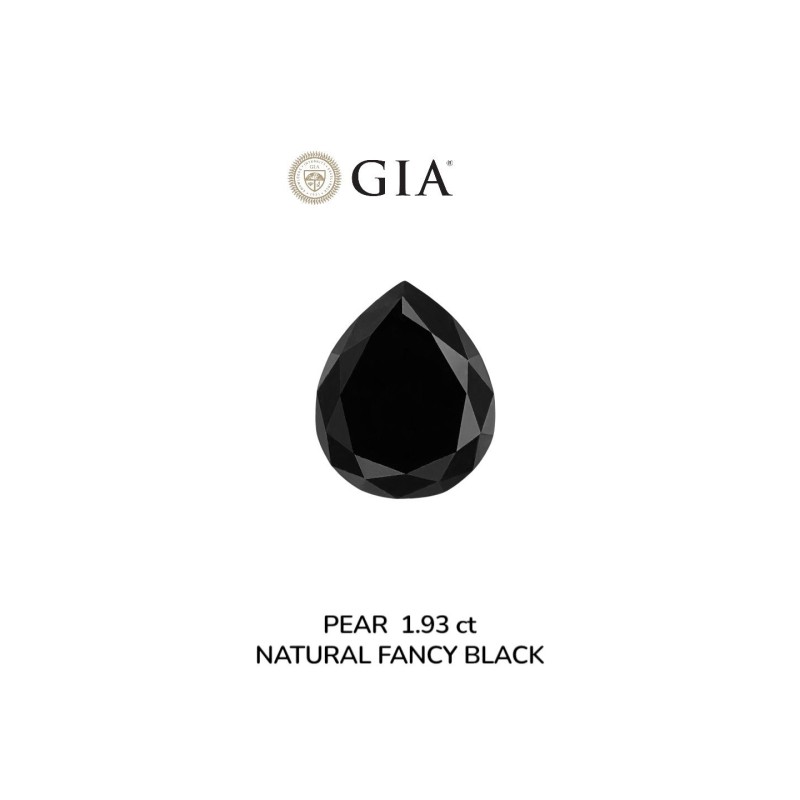 Diament o barwie fantazyjnej szlif gruszkowy, 1.93ct, VVS2, Fancy Black, GIA 5231639554 Diament o barwie fantazyjnej szlif gruszkowy, 1.93ct, VVS2, Fancy Black, GIA 5231639554