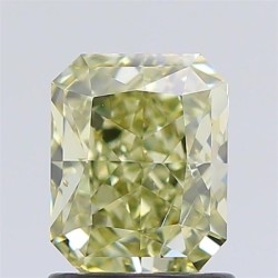 Diament o barwie fantazyjnej radiant, 1.5ct, SI2, Fancy Brownish Greenish Yellow, GIA 7398034775