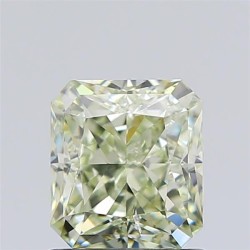 Diament o barwie fantazyjnej szlif poduszkowy modyfikowany, 1.51ct, SI2, Fancy Green Yellow, GIA 2366945134