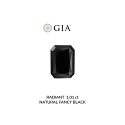 Diament o barwie fantazyjnej radiant, 1.01ct, VVS2, Fancy Black, GIA 6237636316
