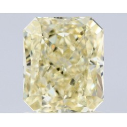 Diament o barwie fantazyjnej radiant, 1.5ct, VVS1, Fancy Light Yellow, GIA 2235552255