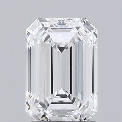 Diament laboratoryjny bezbarwny szlif szmaragdowy, 1.56ct, VVS2, D, IGI LG717553490