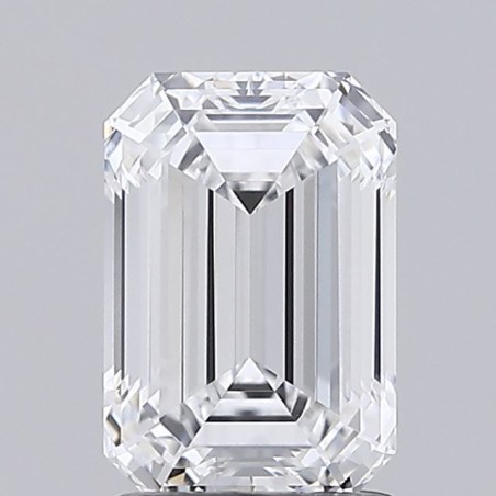 Diament laboratoryjny bezbarwny szlif szmaragdowy, 1.56ct, VVS2, D, IGI LG717553490