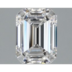 Diament laboratoryjny bezbarwny szlif szmaragdowy, 1.48ct, VVS2, F, IGI LG650400707