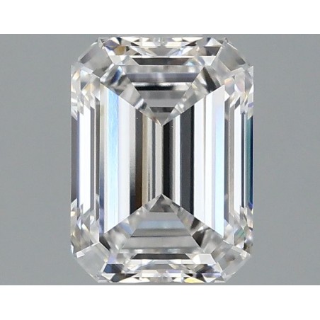 Diament laboratoryjny bezbarwny szlif szmaragdowy, 1.48ct, VVS2, F, IGI LG650400707