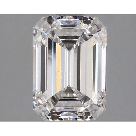 Diament laboratoryjny bezbarwny szlif szmaragdowy, 1.97ct, VVS2, D, IGI LG631454686