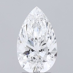 Diament laboratoryjny bezbarwny szlif gruszkowy, 2.21ct, VVS1, E, GIA 6512943422