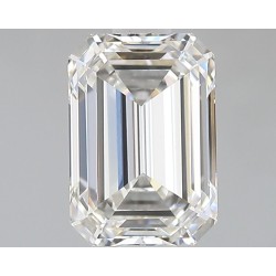 Diament laboratoryjny bezbarwny szlif szmaragdowy, 1.57ct, VVS2, F, IGI LG724550640