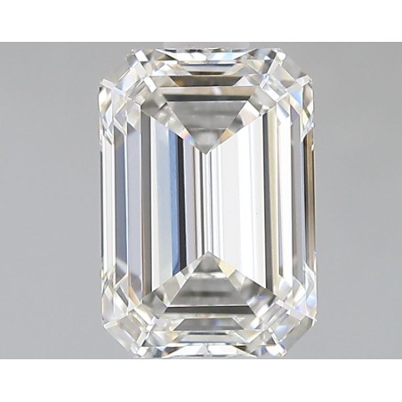 Diament laboratoryjny bezbarwny szlif szmaragdowy, 1.57ct, VVS2, F, IGI LG724550640