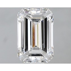Diament laboratoryjny bezbarwny szlif szmaragdowy, 1.49ct, VVS1, D, IGI LG717586776