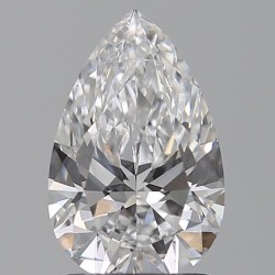Diament laboratoryjny bezbarwny szlif gruszkowy, 1.55ct, VVS2, D, IGI LG678549189
