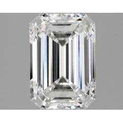 Diament laboratoryjny bezbarwny szlif szmaragdowy, 2.1ct, VVS1, F, IGI LG735515566