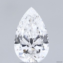 Diament laboratoryjny bezbarwny szlif gruszkowy, 2.52ct, VVS2, E, IGI LG741529679