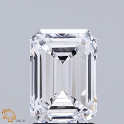 Diament laboratoryjny bezbarwny szlif szmaragdowy, 2.08ct, VVS2, D, IGI LG712552390