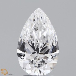 Diament laboratoryjny bezbarwny szlif gruszkowy, 2.1ct, VVS2, D, IGI LG624427983