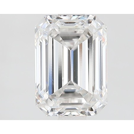 Diament laboratoryjny bezbarwny szlif szmaragdowy, 1.9ct, VVS2, F, IGI LG632445216