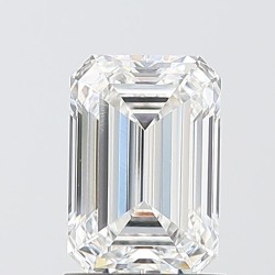 Diament laboratoryjny bezbarwny szlif szmaragdowy, 1.51ct, VVS2, E, IGI LG741584466