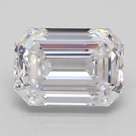 Diament laboratoryjny bezbarwny szlif szmaragdowy, 1.08ct, IF, D, IGI LG619443269