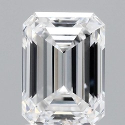 Diament laboratoryjny bezbarwny szlif szmaragdowy, 2.11ct, VVS2, D, IGI LG700547312