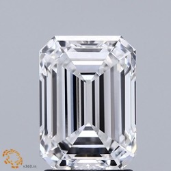 Diament laboratoryjny bezbarwny szlif szmaragdowy, 2.11ct, VVS1, D, IGI LG724523781
