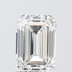 Diament laboratoryjny bezbarwny szlif szmaragdowy, 1.59ct, VVS2, F, IGI LG742550238