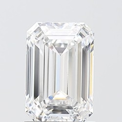 Diament laboratoryjny bezbarwny szlif szmaragdowy, 1.59ct, VVS2, D, IGI LG739533927