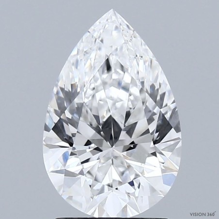 Diament laboratoryjny bezbarwny szlif gruszkowy, 2.1ct, VVS2, D, IGI LG713594968