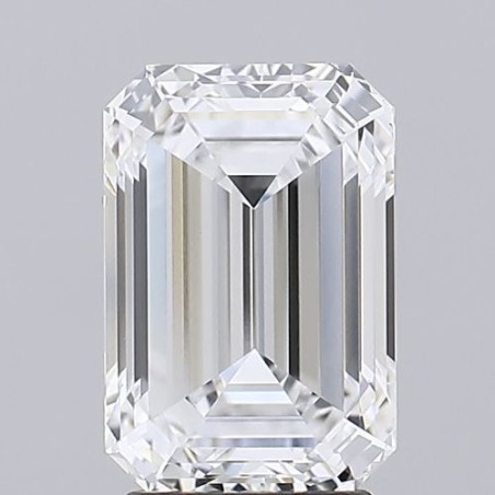 Diament laboratoryjny bezbarwny szlif szmaragdowy, 2.98ct, VVS2, D, GIA 2233434958