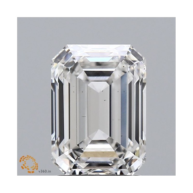 Diament laboratoryjny bezbarwny szlif szmaragdowy, 2.09ct, VVS2, D, IGI LG687501965