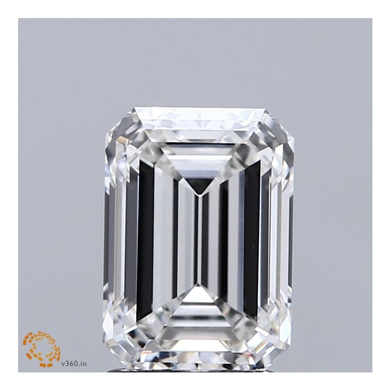 Diament laboratoryjny bezbarwny szlif szmaragdowy, 2.09ct, VVS2, F, IGI LG670481159