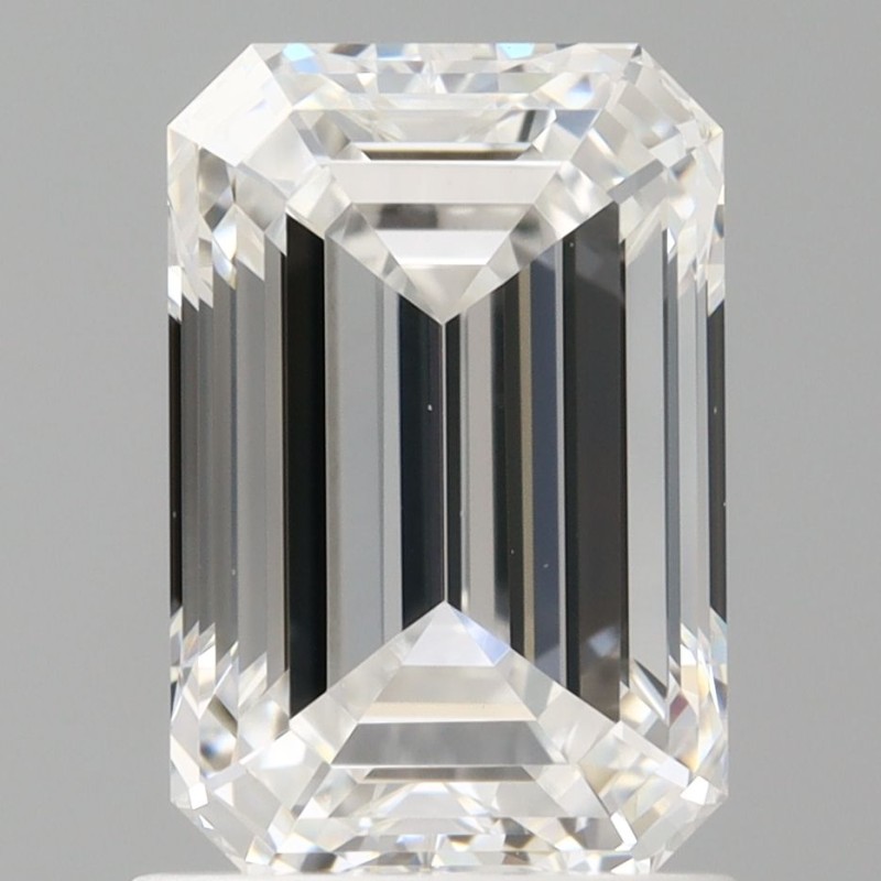 Diament laboratoryjny bezbarwny szlif szmaragdowy, 1.57ct, VVS2, D, IGI LG735568008