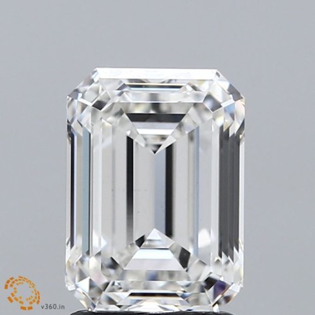 Diament laboratoryjny bezbarwny szlif szmaragdowy, 2.08ct, VVS2, E, IGI LG657466472