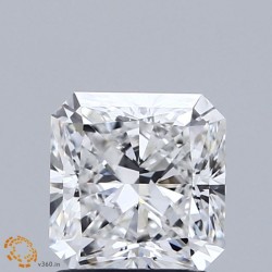 Diament laboratoryjny bezbarwny szlif radiant kawadratowy, 1.42ct, VVS2, E, IGI LG674506248