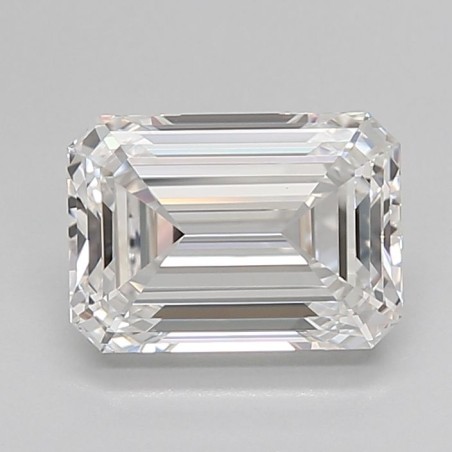 Diament laboratoryjny bezbarwny szlif szmaragdowy, 2.11ct, VVS1, E, IGI LG632429887