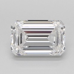 Diament laboratoryjny bezbarwny szlif szmaragdowy, 1.96ct, VVS1, D, IGI LG726571570