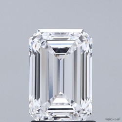 Diament laboratoryjny bezbarwny szlif szmaragdowy, 1.77ct, VVS1, D, IGI LG741529642