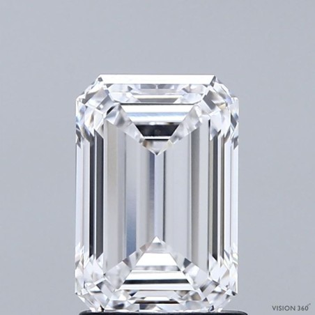 Diament laboratoryjny bezbarwny szlif szmaragdowy, 1.77ct, VVS1, D, IGI LG741529642