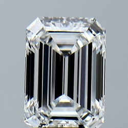 Diament laboratoryjny bezbarwny szlif szmaragdowy, 2.6ct, VVS2, E, IGI LG742527848