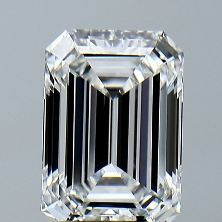Diament laboratoryjny bezbarwny szlif szmaragdowy, 2.6ct, VVS2, E, IGI LG742527848